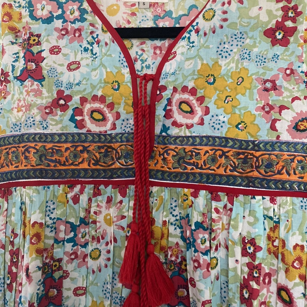 Brand new hand block dress. Petite small - Picture 5 of 6